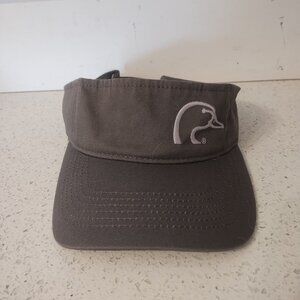 Ducks Unlimited Visor Hat Mens Grey Curved Brim Embroidered Logo